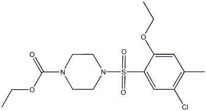 ethyl 4-[(5-chloro-2-ethoxy-4-methylphenyl)sulfonyl]-1-piperazinecarboxylate 구조식 이미지