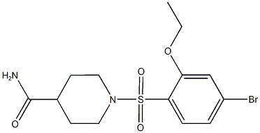 1-[(4-bromo-2-ethoxyphenyl)sulfonyl]-4-piperidinecarboxamide Structure