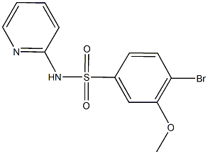 4-bromo-3-methoxy-N-(2-pyridinyl)benzenesulfonamide 구조식 이미지