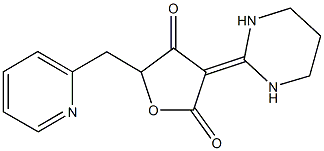 5-(2-pyridinylmethyl)-3-tetrahydro-2(1H)-pyrimidinylidene-2,4(3H,5H)-furandione 구조식 이미지