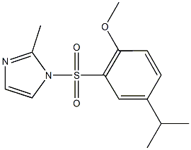 4-isopropyl-2-[(2-methyl-1H-imidazol-1-yl)sulfonyl]phenyl methyl ether 구조식 이미지