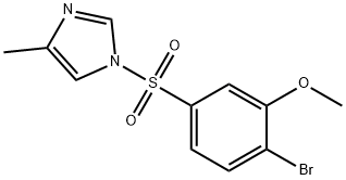 2-bromo-5-[(4-methyl-1H-imidazol-1-yl)sulfonyl]phenyl methyl ether 구조식 이미지