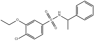 4-chloro-3-ethoxy-N-(1-phenylethyl)benzenesulfonamide 구조식 이미지