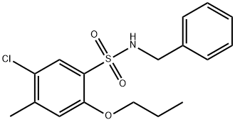 N-benzyl-5-chloro-4-methyl-2-propoxybenzenesulfonamide Structure