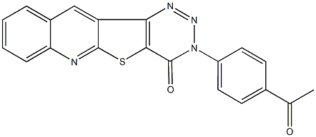 3-(4-acetylphenyl)[1,2,3]triazino[4',5':4,5]thieno[2,3-b]quinolin-4(3H)-one 구조식 이미지