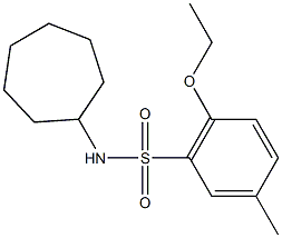 N-cycloheptyl-2-ethoxy-5-methylbenzenesulfonamide Structure