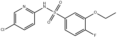 N-(5-chloro-2-pyridinyl)-3-ethoxy-4-fluorobenzenesulfonamide 구조식 이미지
