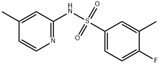 4-fluoro-3-methyl-N-(4-methyl-2-pyridinyl)benzenesulfonamide Structure