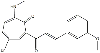 4-bromo-2-[3-(3-methoxyphenyl)acryloyl]-7-(methylamino)-2,4,6-cycloheptatrien-1-one Structure