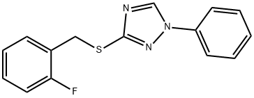 2-fluorobenzyl1-phenyl-1H-1,2,4-triazol-3-ylsulfide 구조식 이미지