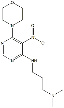 4-{6-{[3-(dimethylamino)propyl]amino}-5-nitro-4-pyrimidinyl}morpholine Structure