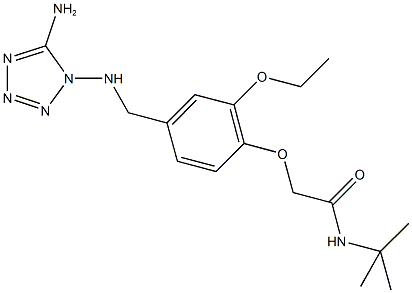 2-(4-{[(5-amino-1H-tetraazol-1-yl)amino]methyl}-2-ethoxyphenoxy)-N-(tert-butyl)acetamide Structure