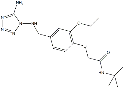 2-(4-{[(5-amino-1H-tetraazol-1-yl)amino]methyl}-2-ethoxyphenoxy)-N-(tert-butyl)acetamide 구조식 이미지