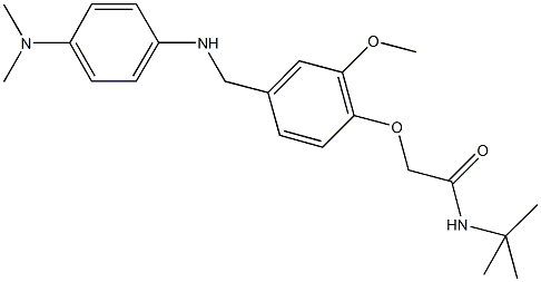 N-(tert-butyl)-2-(4-{[4-(dimethylamino)anilino]methyl}-2-methoxyphenoxy)acetamide Structure