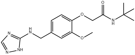 N-(tert-butyl)-2-{2-methoxy-4-[(1H-1,2,4-triazol-3-ylamino)methyl]phenoxy}acetamide Structure