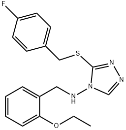 N-(2-ethoxybenzyl)-N-{3-[(4-fluorobenzyl)sulfanyl]-4H-1,2,4-triazol-4-yl}amine Structure