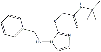 2-{[4-(benzylamino)-4H-1,2,4-triazol-3-yl]sulfanyl}-N-(tert-butyl)acetamide 구조식 이미지