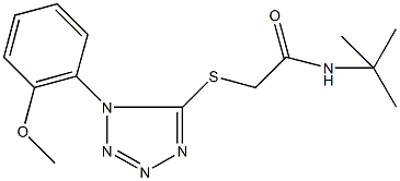 N-(tert-butyl)-2-{[1-(2-methoxyphenyl)-1H-tetraazol-5-yl]thio}acetamide Structure