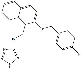 N-({2-[(4-fluorobenzyl)oxy]-1-naphthyl}methyl)-N-(2H-tetraazol-5-yl)amine 구조식 이미지