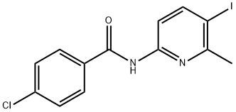 4-chloro-N-(5-iodo-6-methyl-2-pyridinyl)benzamide Structure