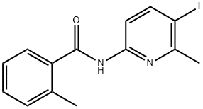 N-(5-iodo-6-methyl-2-pyridinyl)-2-methylbenzamide 구조식 이미지