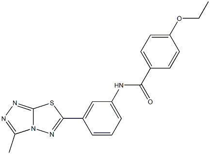 4-ethoxy-N-[3-(3-methyl[1,2,4]triazolo[3,4-b][1,3,4]thiadiazol-6-yl)phenyl]benzamide Structure