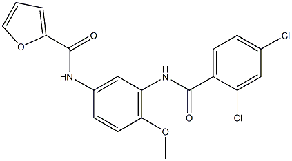 N-{3-[(2,4-dichlorobenzoyl)amino]-4-methoxyphenyl}-2-furamide Structure