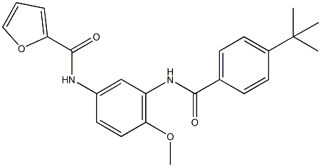 N-{3-[(4-tert-butylbenzoyl)amino]-4-methoxyphenyl}-2-furamide 구조식 이미지