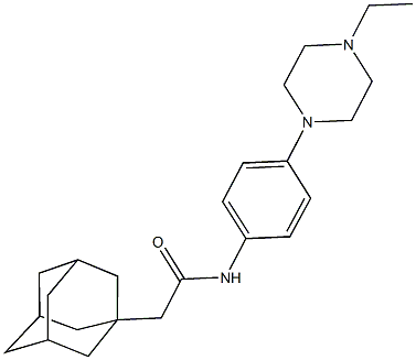 2-(1-adamantyl)-N-[4-(4-ethyl-1-piperazinyl)phenyl]acetamide 구조식 이미지