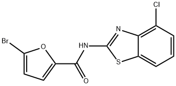 5-bromo-N-(4-chloro-1,3-benzothiazol-2-yl)-2-furamide Structure