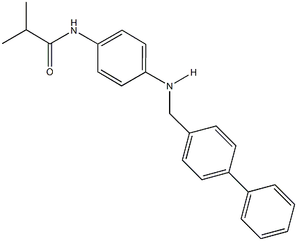 N-{4-[([1,1'-biphenyl]-4-ylmethyl)amino]phenyl}-2-methylpropanamide 구조식 이미지