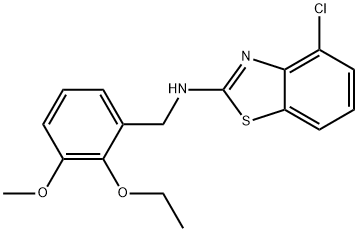 N-(4-chloro-1,3-benzothiazol-2-yl)-N-(2-ethoxy-3-methoxybenzyl)amine Structure