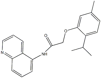 2-(2-isopropyl-5-methylphenoxy)-N-(5-quinolinyl)acetamide 구조식 이미지