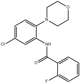 N-[5-chloro-2-(4-morpholinyl)phenyl]-2-fluorobenzamide 구조식 이미지