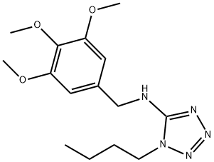 N-(1-butyl-1H-tetraazol-5-yl)-N-(3,4,5-trimethoxybenzyl)amine 구조식 이미지