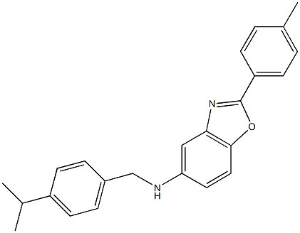 N-(4-isopropylbenzyl)-N-[2-(4-methylphenyl)-1,3-benzoxazol-5-yl]amine Structure