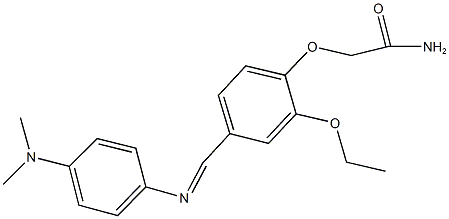 2-[4-({[4-(dimethylamino)phenyl]imino}methyl)-2-ethoxyphenoxy]acetamide Structure