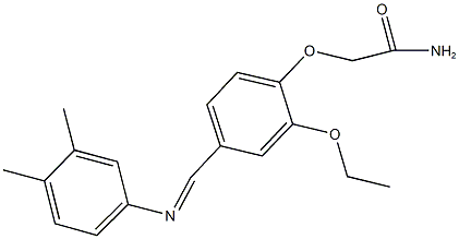 2-(4-{[(3,4-dimethylphenyl)imino]methyl}-2-ethoxyphenoxy)acetamide Structure