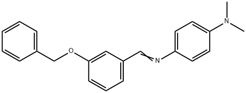 N-[3-(benzyloxy)benzylidene]-N-[4-(dimethylamino)phenyl]amine Structure