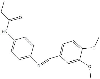 N-{4-[(3,4-dimethoxybenzylidene)amino]phenyl}propanamide 구조식 이미지