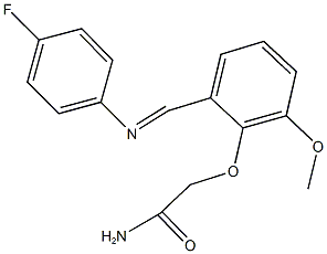 2-(2-{[(4-fluorophenyl)imino]methyl}-6-methoxyphenoxy)acetamide 구조식 이미지