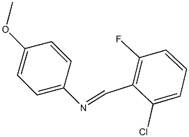 N-(2-chloro-6-fluorobenzylidene)-N-(4-methoxyphenyl)amine 구조식 이미지