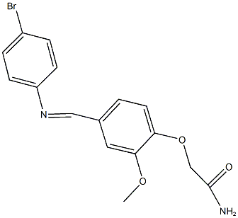 2-(4-{[(4-bromophenyl)imino]methyl}-2-methoxyphenoxy)acetamide 구조식 이미지