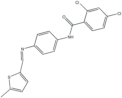 2,4-dichloro-N-(4-{[(5-methyl-2-thienyl)methylene]amino}phenyl)benzamide 구조식 이미지