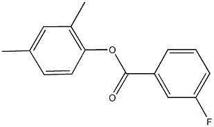2,4-dimethylphenyl 3-fluorobenzoate 구조식 이미지