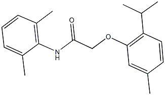 N-(2,6-dimethylphenyl)-2-(2-isopropyl-5-methylphenoxy)acetamide 구조식 이미지