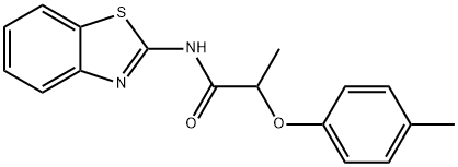 N-(1,3-benzothiazol-2-yl)-2-(4-methylphenoxy)propanamide Structure