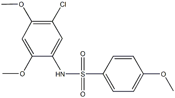 N-(5-chloro-2,4-dimethoxyphenyl)-4-methoxybenzenesulfonamide 구조식 이미지