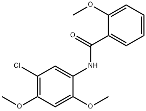 N-(5-chloro-2,4-dimethoxyphenyl)-2-methoxybenzamide 구조식 이미지