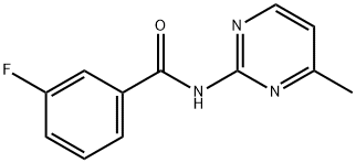 3-fluoro-N-(4-methyl-2-pyrimidinyl)benzamide 구조식 이미지